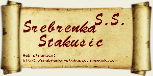Srebrenka Stakušić vizit kartica